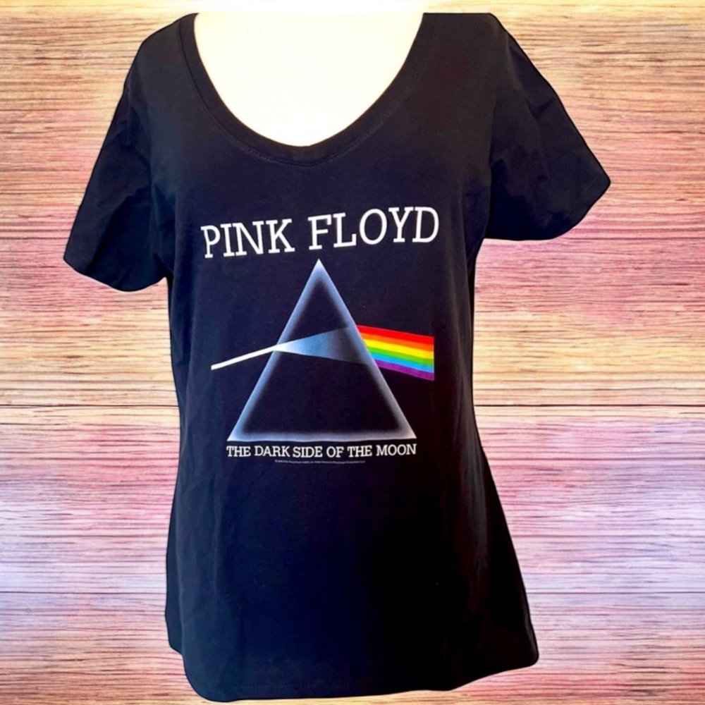 NWT Pink Floyd‎ Dark Side of the Moon Tee Sz L Black Graphic Band T-Shirt